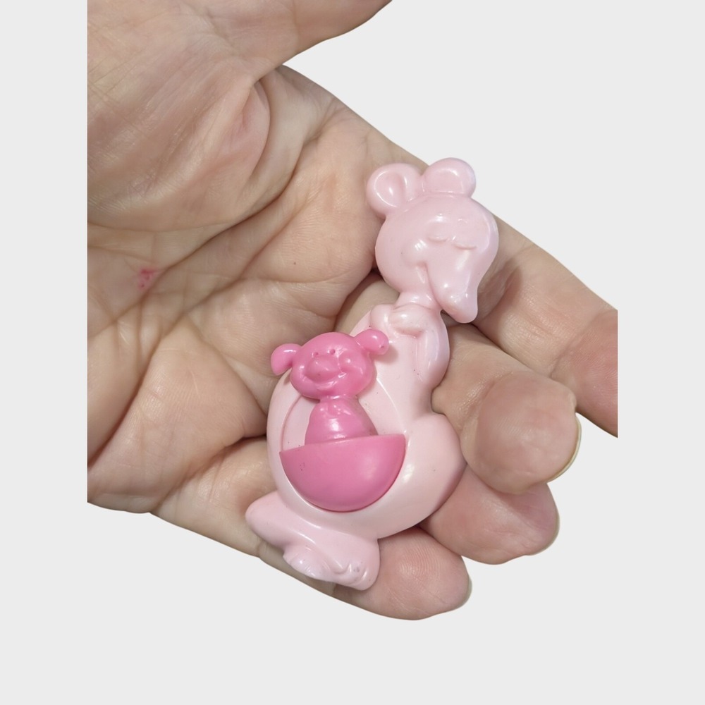 Vintage 1975 Avon Perfume Brooch Pin Pig Mouse Novelty Plastic 3"
